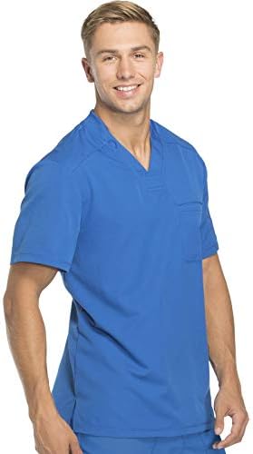 Dickies Dynamix Scrubs for Men Athletic-Inspired V-Neck Chest Pocket Scrub Top with Four-Way Stretch & Moisture Wicking DK610