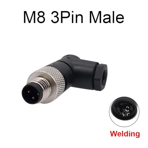 Conector de sensor M8 con acoplamiento roscado y tornillo de ángulo recto 2