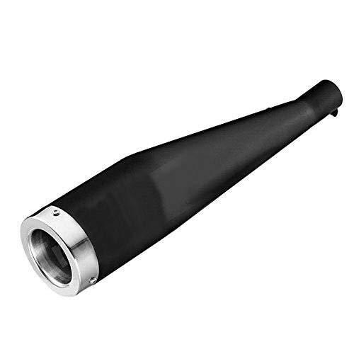 Image of Bike Cobra Exhust Silencer Glasswool Bullet Silencer Front Chrome with Zed Clamp Bush for RE Classic Battle Green 350