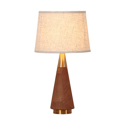 LCJQ Kreativität Tischlampen aus Massivholz mit Lampenschirm aus Stoff, dekorative Schreibtischlampe für Schlafzimmer, Wohnzimmer, Büro, Couchtisch Cover