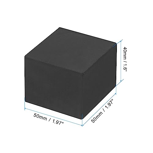 PATIKIL Plant Pot Feet 2x2x1.6 Inch, 6 Pack Invisible Riser Rubber Square for Outdoor Garden Patio Deck Flower Planters, Black - Image 2