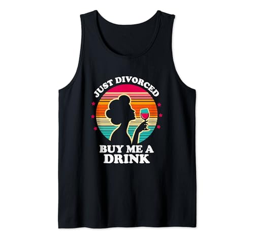 Just Divorced Buy Me Funny Divorce Party Divorcee Hombres Mujeres Camiseta sin Mangas