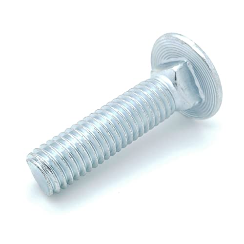 Image of Ten (10) 1 /2-13 x 2 inch Long Carriage Bolts Set w /Nuts & Washers (BCP346)