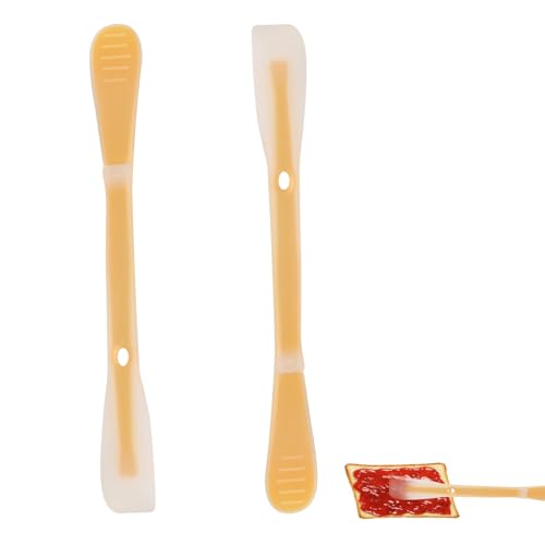 Silicone Spatula Set of 2, Double-ended Jar Spatula Dumpling Fill...