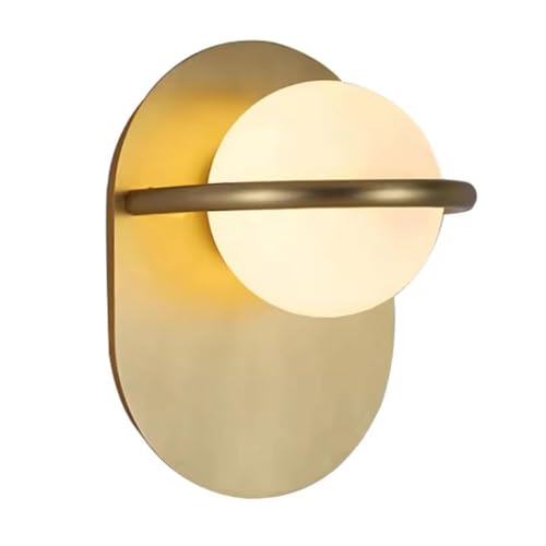 KXKLGWHN G9 Light Source Wall Light, Minimalist Style Wall Sconce, Personalized Wrought Iron And Glass Wall Lamp Lampshade, Suitable For Bedroom And Dining Room Wall Mounted Decorative Lighting Fixtur