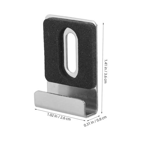 KOMBIUDA 16 セット重型メタルミラーホルダークリップ 広チャネルサポートブラケット付き 浴室 オフィス ジム用壁掛け鏡固定具ネジ付