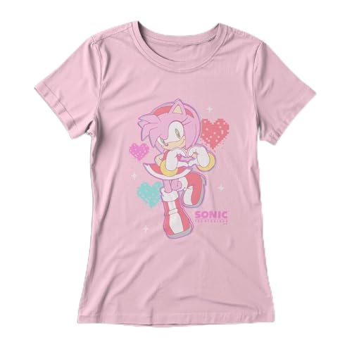 Girl's Sonic the Hedgehog Amy Heart Hands T-Shirt