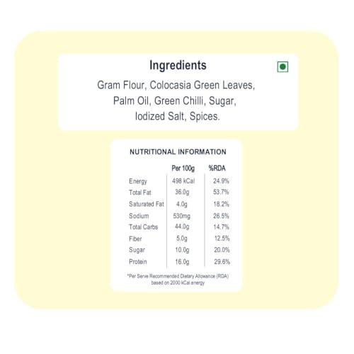 Image of BYTOS Hariyali Sticks | High Protein Traditional Snack| Gujarati Patra Chips (100g)