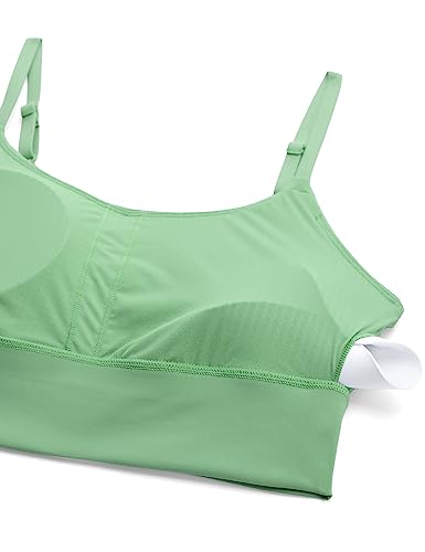 Image of CRZ YOGA V Back Longline Sports Bras | Medium Support, Removable Pads, Yoga, Brushed, Scoop Neck, Spaghetti Straps, for Women
