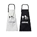Senmil 2 Stücke Schürze,Küchenschürze,Grillschürze,Kochschürze, Mit Taschen Verstellbare KochSchürze,Wasserdicht Latzschürze Schürze, Männer Damen Küche Restaurant Café Schürze,Schwarz Weiß, 60*90