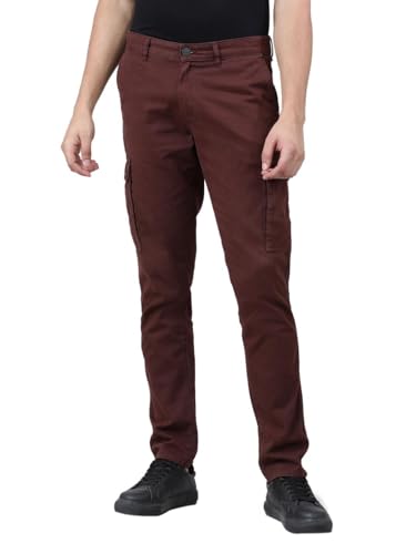Image of IVOC Men MID-Rise Slim FIT Multi-Pockets 100% Cotton Cargo Pants
