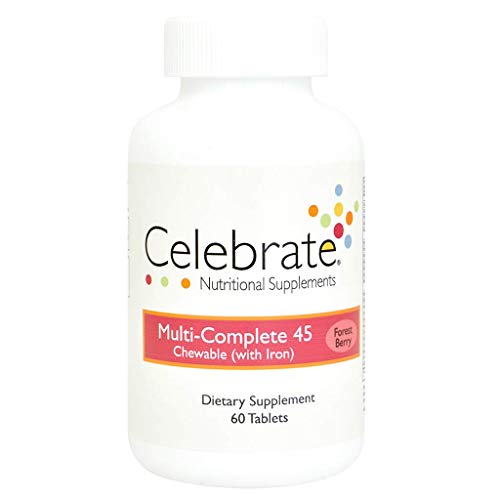 Celebrate Bariatric Supplements - Multi-Complete 45 with Iron - Chewable - Forest Berry - 60 Count