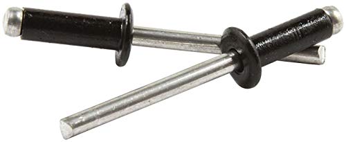 Allstar Performance ALL18128 Black 1/4' to 3/8' Grip Range Small Head Rivet with Aluminum Mandrel, (Pack of 250)