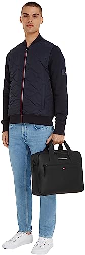 تومي هيليفيغر شنطة كمبيوتر اسنشيال من البولي يوريثين للرجال 14 انش، اسود (اسود)، مقاس واحد