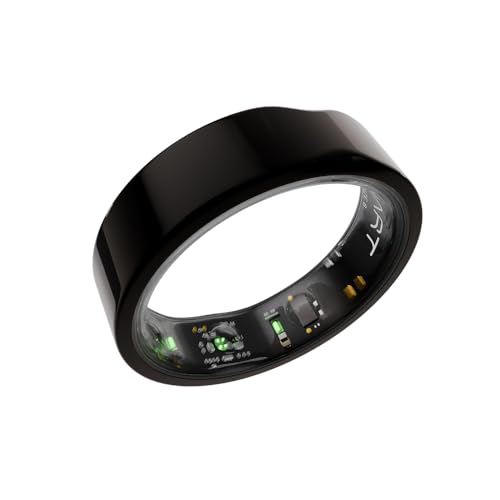 Image of HART X2 Smart Ring, 8+ Days Battery, Fitness Tracker for Sleep, Recovery, Stress, Workout, Live Heartrate, Calories, Smart Ring for Men & Women,Buy Sizing Kit First, Titanium (Gunmetal Black,12)