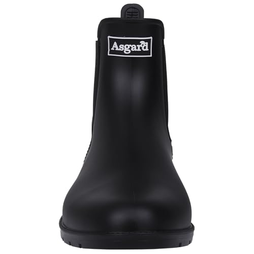 image for Asgard Women's Ankle Rain Boots Waterproof Chelsea Boots, New Black 40