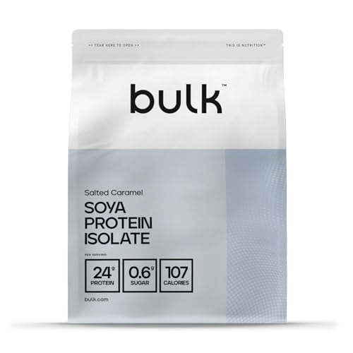 Bulk Soja-Protein Isolat 90, Veganes Eiweißpulver, Salted Caramel, 2,5 kg