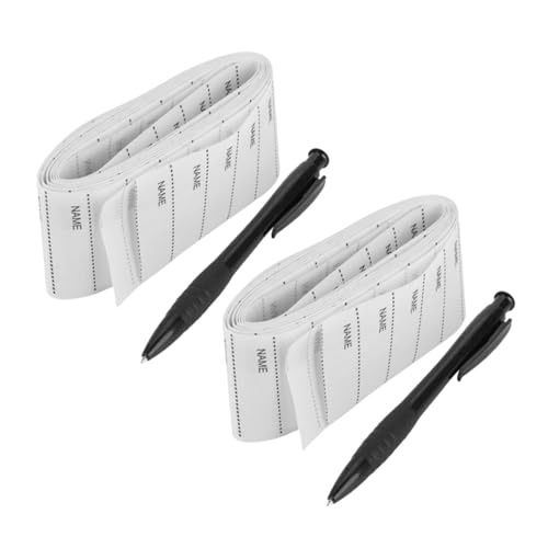 VILLFUL 2セット 布製書き込み可能名前ラベル 約 巻 防水 おしゃれな幼稚園 学校向け衣類 リュック用ネームタグ キッズ 学生用キャンプ服ラ