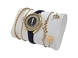 Regalo Mujer Madre, Abuela o pareja - Set Reloj Pulseras - Azul Marino Elegante Regalo Mujer Madre, Abuela o pareja - Set Reloj Pulseras - Azul Marino Elegante