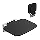 Heuffe Ultradünner Ergonomischer Klapp-Duschsitz Wandmontage - 160kg Schwerlast, Anti-Rutsch Bade-Hocker für Senioren & Behinderte, Schwarz