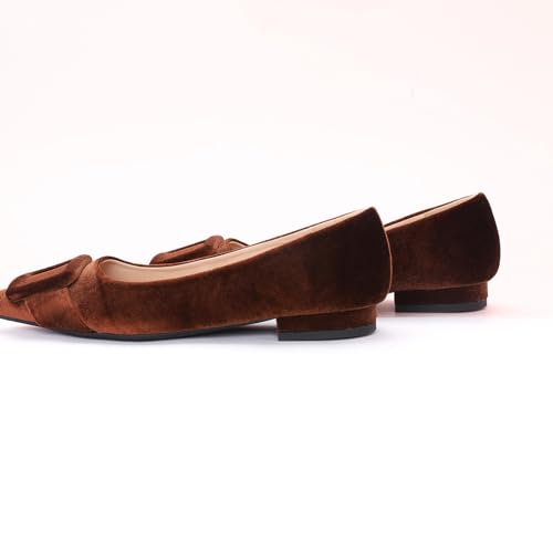 Image of C.Paravano Velvet Flats | Women's Pointed Toe Shoes | Dressy Flats for Women | Designer Shoes