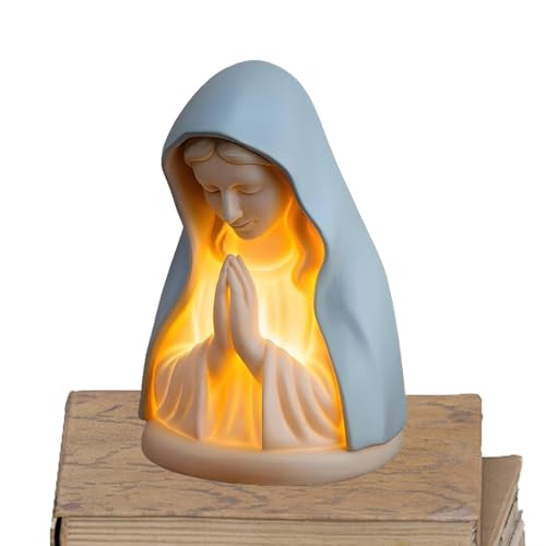 Generico Luz nocturna de oración | Lámpara de mesa de Nuestra Señora – Accesorio para casa para dormitorio nocturno, rincón oración cocina salón