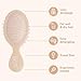 Wet Brush Mini Detangler Hair Brush, Cream (Iridescence Icon), Detangling Travel Hairbrush, Ultra-Soft IntelliFlex Bristles Glide Through Tangles with Ease, Pain-Free, All Hair Types, Limited Edition