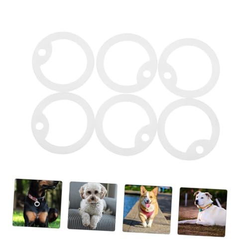 FUTUREORYY 6 Stück Schutzhüllen für Hundemarken Geräuschdämpfend Leuchtend im Dunkeln Kratzfest Leicht für Hunde und Katzen Schallabsorbierender Schlüsselanhänger Schutz