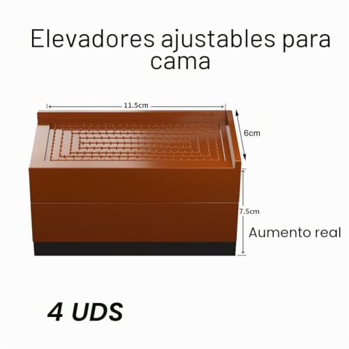 Elevadores de muebles y camas con aumento de altura ajustable para mesa o sofá 3