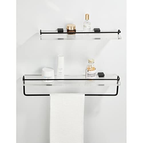 Étagère à serviettes murale en acrylique premium pour salle de bain chic