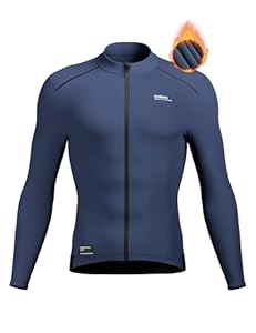 INBIKE Veste Cycliste pour Homme Maillot de Cyclisme Veste Polaire épaissie pour Automne et Hiver Veste Coupe-Vent et Chaude Hommes Vestes de Sport Outdoor, Bleu M