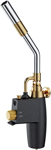 High Intensity Propane Torch Head, Adjustable Flame Welding Torch With Self Ignition, For Mapp/Map Pro/Propane Gas, Portable Hand Trigger Start Torch For Gas Welding/Searing Steak #TOP29