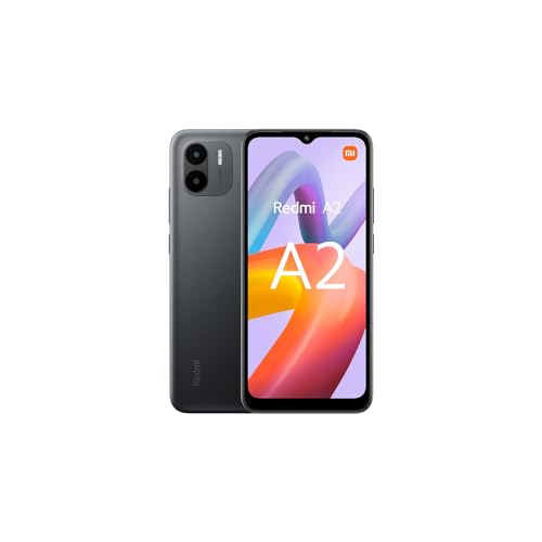 Xiaomi REDMI A2 3 64GB Noir, Ecran de 6.5 », Smartphone Débloqué, Batterie mAh 5000, Mémoire ROM 64 GO,RAM 3 GO, Android 13, Processeur MediaTek Helio G36