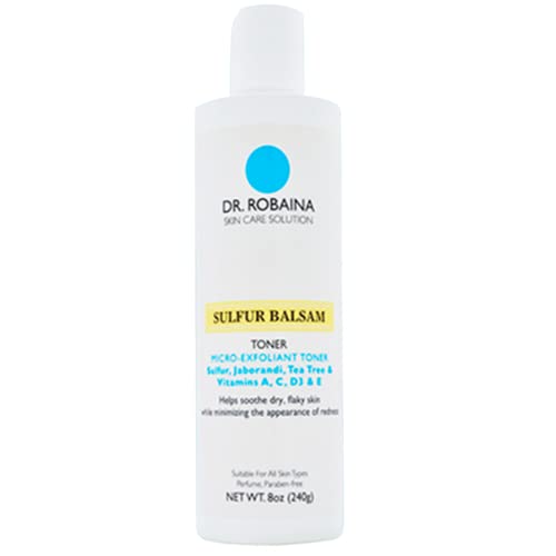 Dr. Robaina Skin Care Solution SULFUR BALSAM Body Toner Micro-Exfoliant Toner Formula that contains natural antioxidants Protects and replenishes your skin 8 oz (240g)