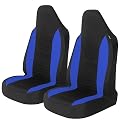 AUTOYOUTH Autositzbezüge Vordersitze Autositzschoner für Hund Kinder Sport Arbeit Werkstatt usw. Bucket-Typ integrierte Autositzschoner Auto Sitzbezüge mit Airbag Universal Kfz Sitzauflage Auto, Blau