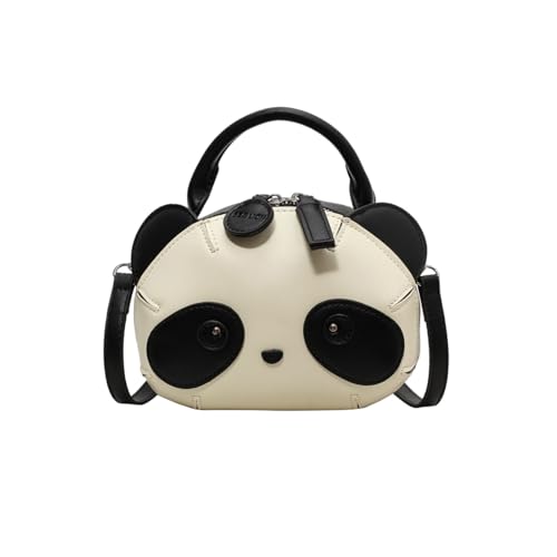 Cute Panda Pattern Handbag, Women's Girl Pu Leather Small Casual Shoulder Bag, Mobile Phone Bag