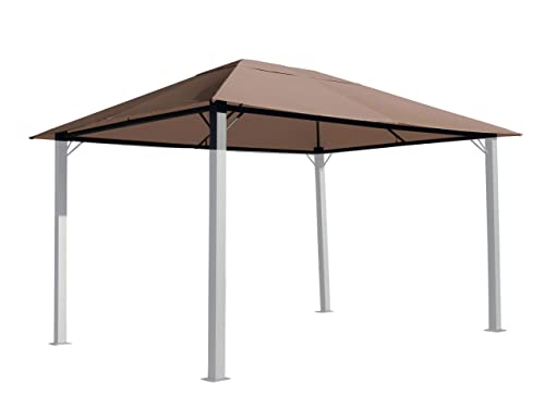 QUICK STAR Ersatzdach für Pavillon Paris 3x4m Pavillondach Taupe Beigegrau