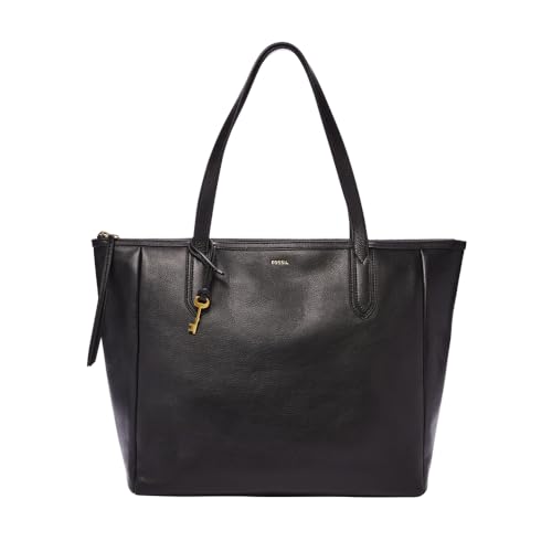Fossil Womens Sydney Leather Tote Bag Purse Handbag Black
