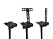 VideoSecu One Pair Height Adjustable Speaker Stands Mount Floor Stands Surround Sound Satellite Small Bookshelf Speakers Stand MS08B DA8