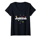 Photo Gallery donna joanna - bellissimo nome di ragazza con farfalle colorate maglietta con collo a v Photo Gallery donna joanna - bellissimo nome di ragazza con farfalle colorate maglietta con collo a v