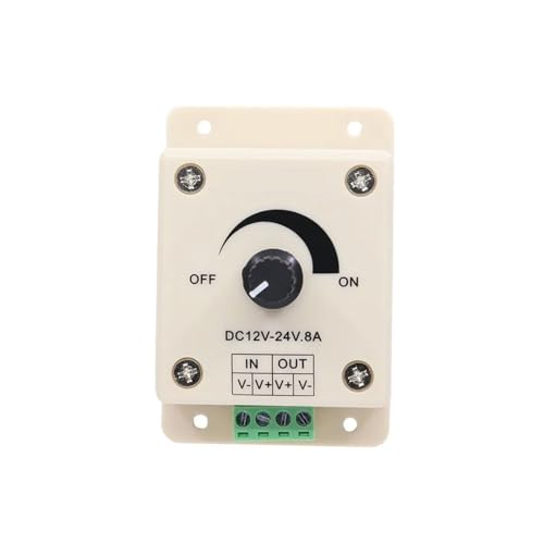 Variateur LED 12V 8A avec interrupteur rotatif mural pour ruban LED monochrome