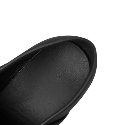 TinaCus Women's Cap Toe Handmade Front Zipper Stiletto Mid Heels Genuine Leather Chic Pumps Shoes3