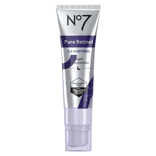 No7 Concentré de nuit Pure Retinol rituel du soir pour peaux sensibles