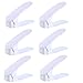 Yongbest Organizer Scarpe,6 Pezzi Plastica Portascarpe Salvaspazio Contenitori Scarpe Salvaspazio per Ragazze Donne e Famiglia Bianco