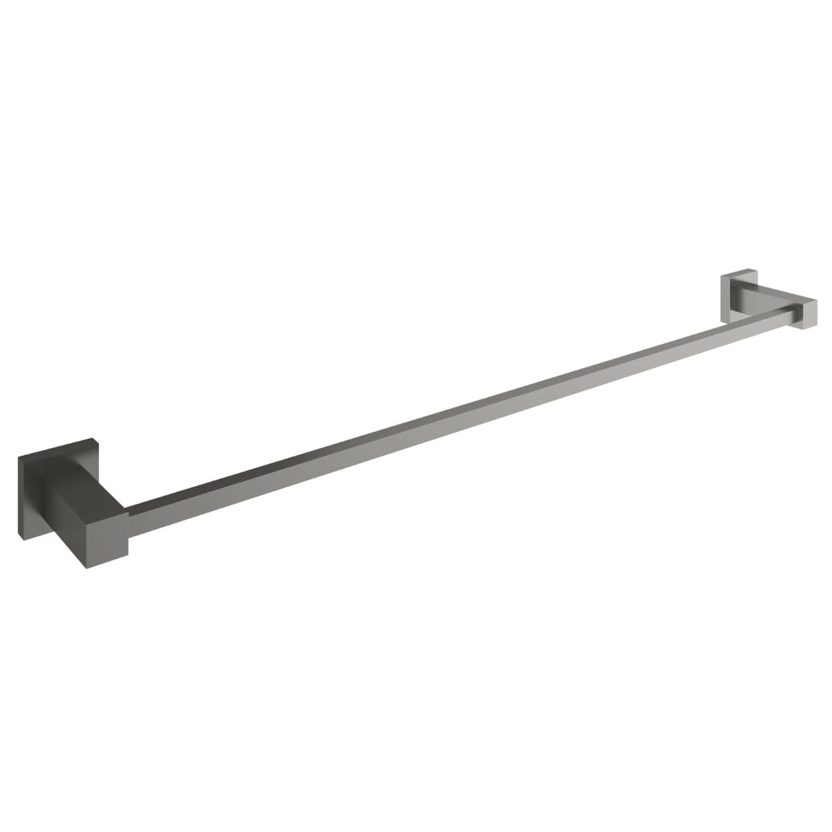 Go Bathrooms Froma 600mm Gunmetal Bathroom Towel Rail Slim Bar Minimalist Design Wall Mounted Dark Grey Towel Holder Premium Solid Brass Construction
