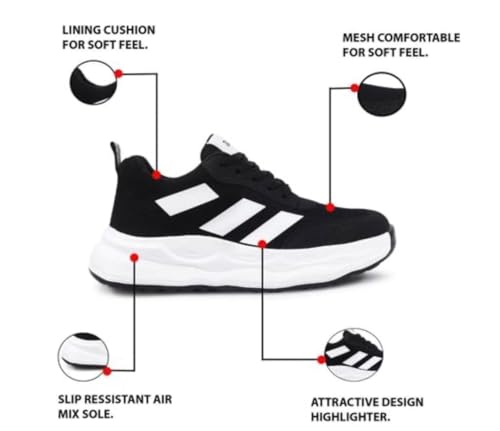 Image of Men Active Lifestyle Shoes | Fitness and Exercise Shoes | Sporty Lace-Up Trainers | Comfortable Running Sneakers | Lightweight Sports Shoes