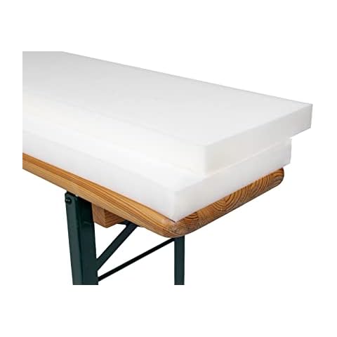 TexDeko 2er Set Bierbank-Auflage Schaumstoff 170x23x4cm XL Cover
