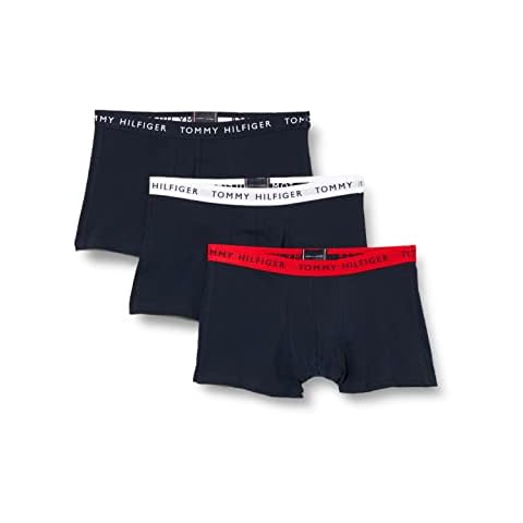 Tommy Hilfiger Herren 3er Pack Boxershorts Trunks Unterwäsche, Mehrfarbig (Desert Sky/White/Primary Red), L Cover