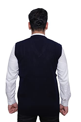 Image of Men Sleeveless Office Uniform Sweater - Daffodil