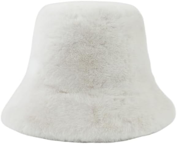 Solid Color Plush Bucket hat Women's Autumn and Winter Fashion Warm and Cold Ear Protection Bucket hat